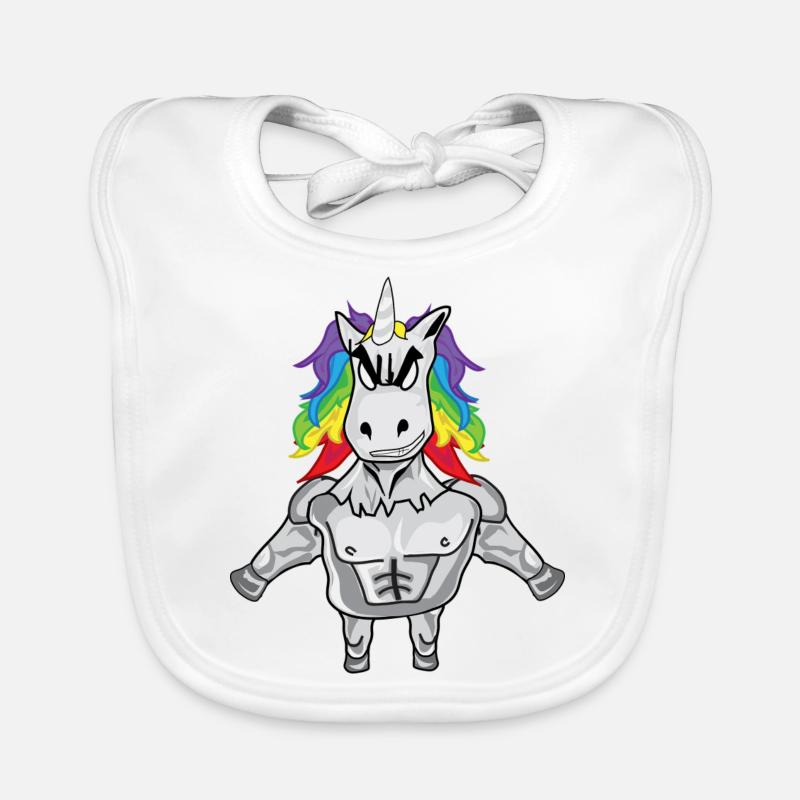 Muskel Einhorn Baby Bio-Lätzchen
