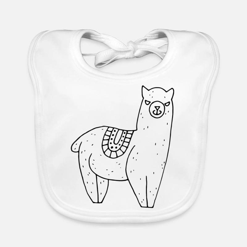 Alpaca with blanket Organic Baby Bibs