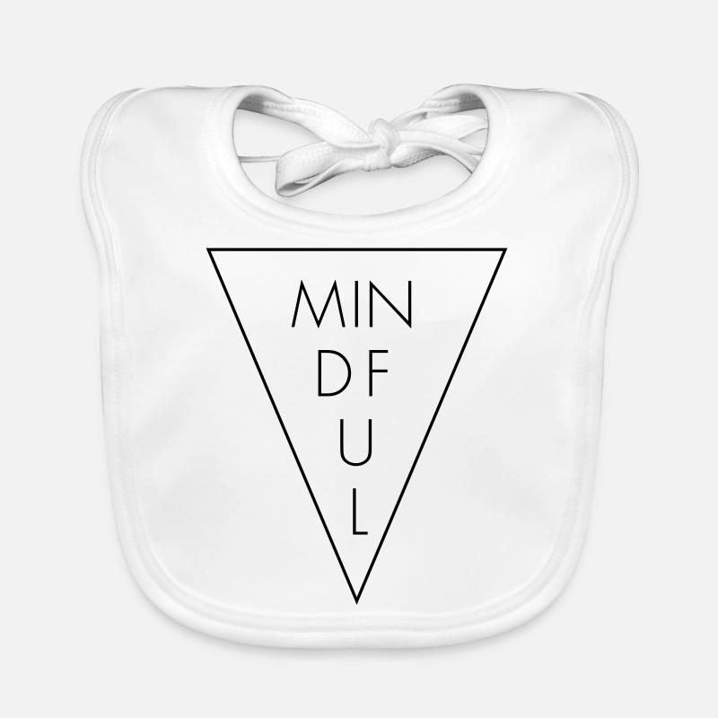 MINDFUL triangle mindfulness Organic Baby Bibs