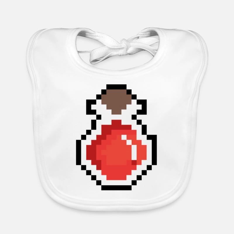 Drank red pixels Organic Baby Bibs
