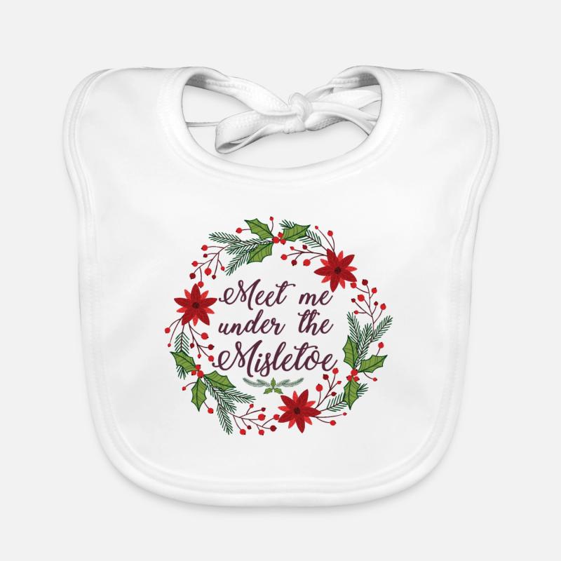 Mistletoe gift idea Christmas gift Organic Baby Bibs