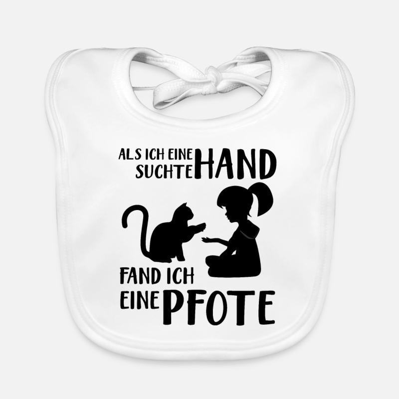 Katzen Spruch Geschenk Geschenkidee Baby Bio-Lätzchen