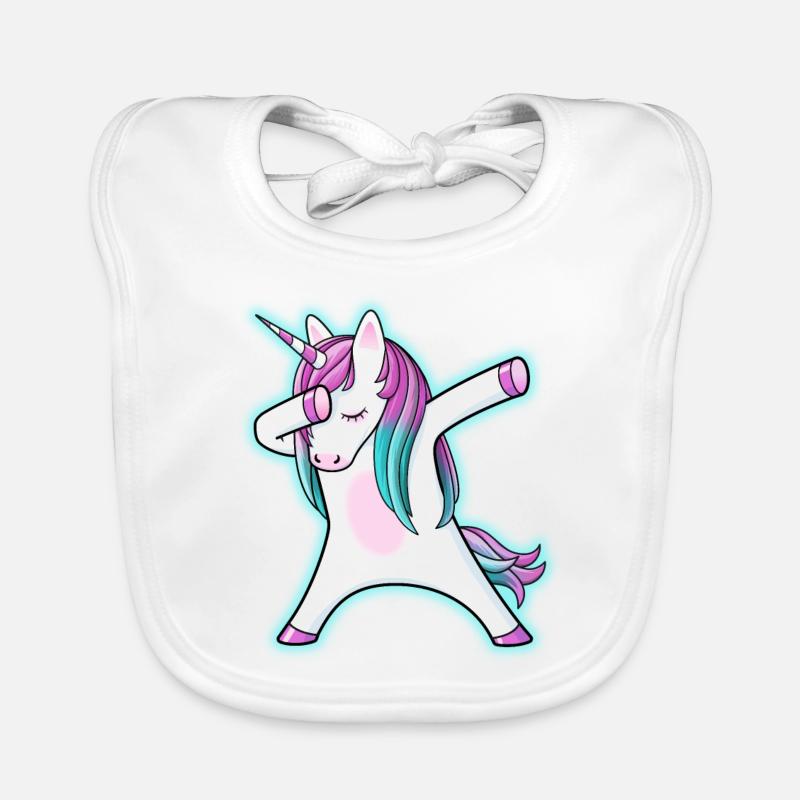 Dabbing Einhorn Geschenk Dabbing Unicorn Baby Bio-Lätzchen
