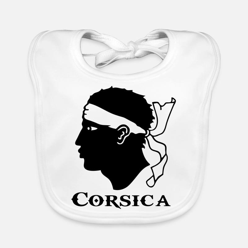 corsica corse - Bavoir bio Bébé - blanc