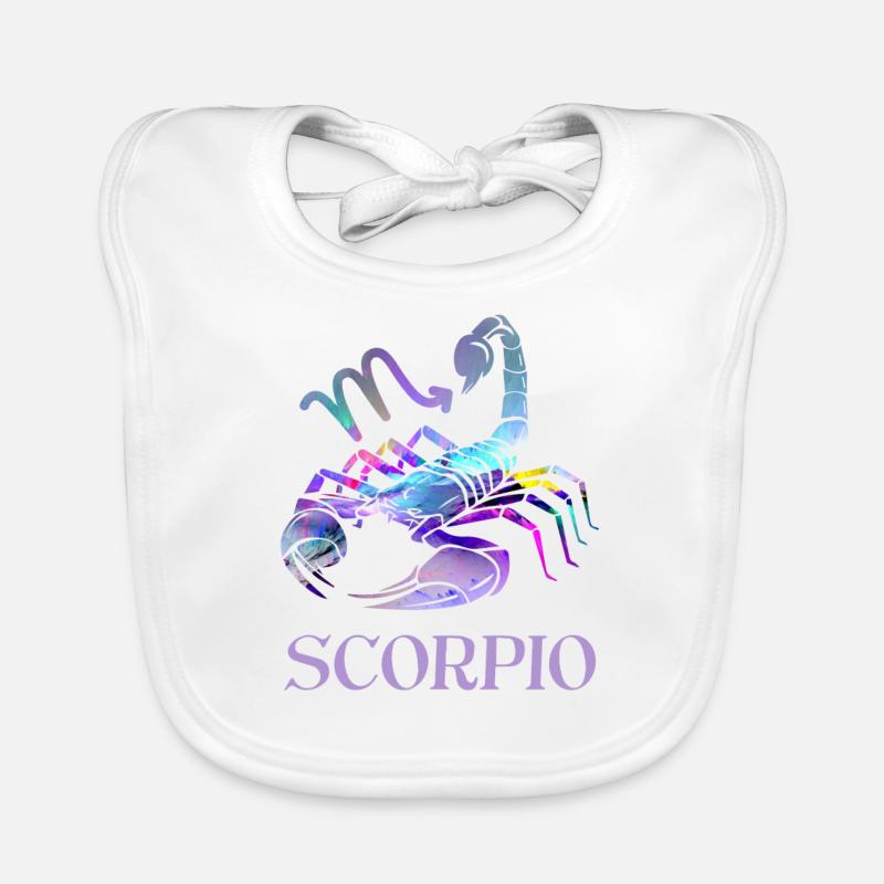 Scorpio Zodiac Organic Baby Bibs