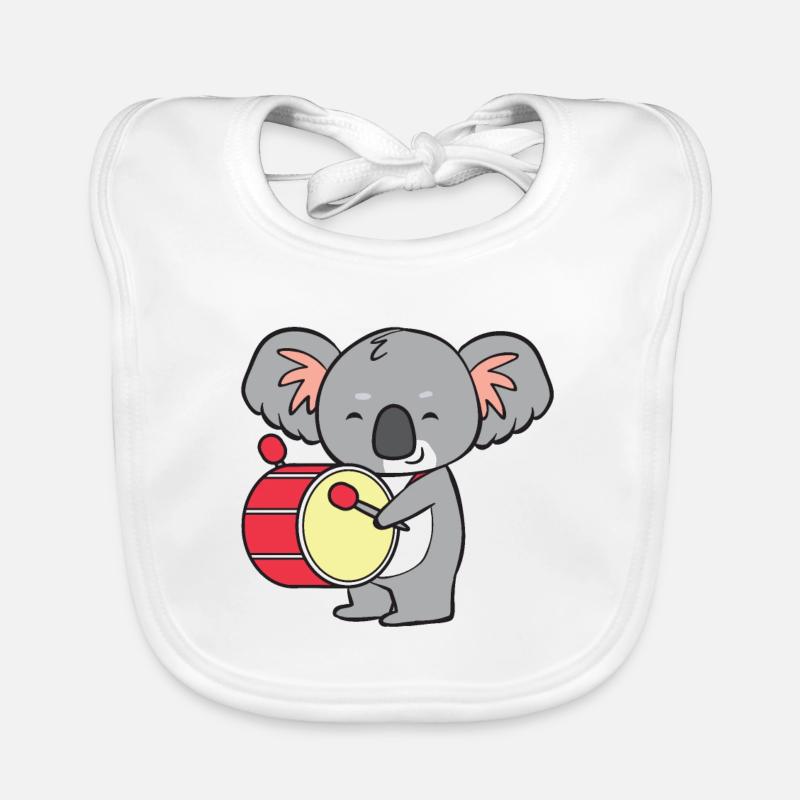 Koala - with drum Organic Baby Bibs