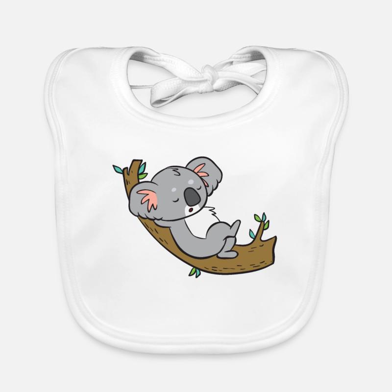 Koala - entspannt auf Ast Baby Bio-Lätzchen