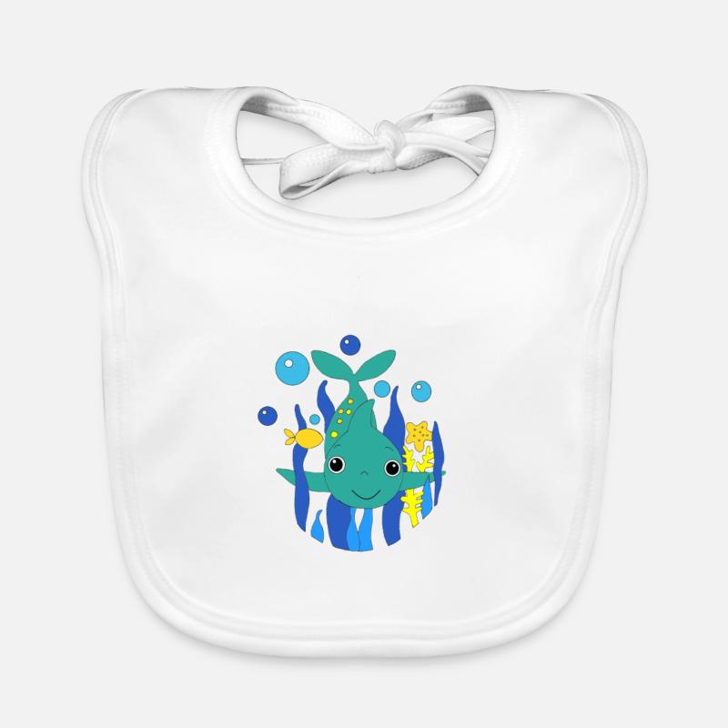 SHARK FISH Organic Baby Bibs