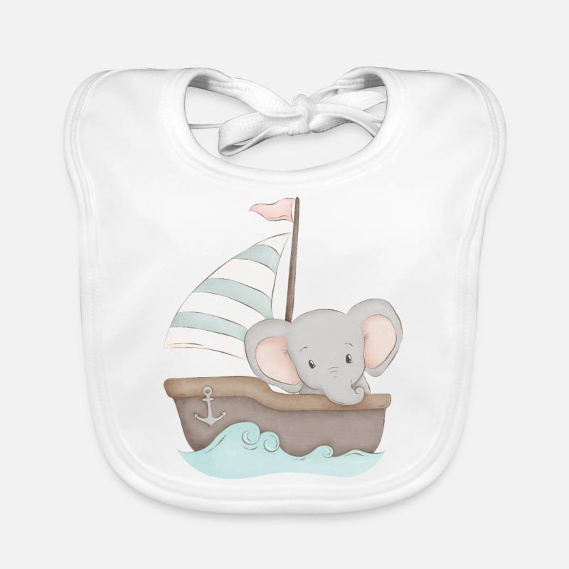 Baby Elefant Boot Baby Bio-Lätzchen