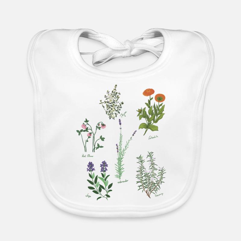 Herbarium Herbal Knowledge Organic Baby Bibs