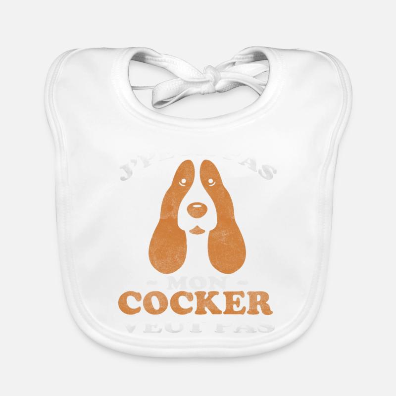 Mon cocker veut pas Bavoir bio Bébé