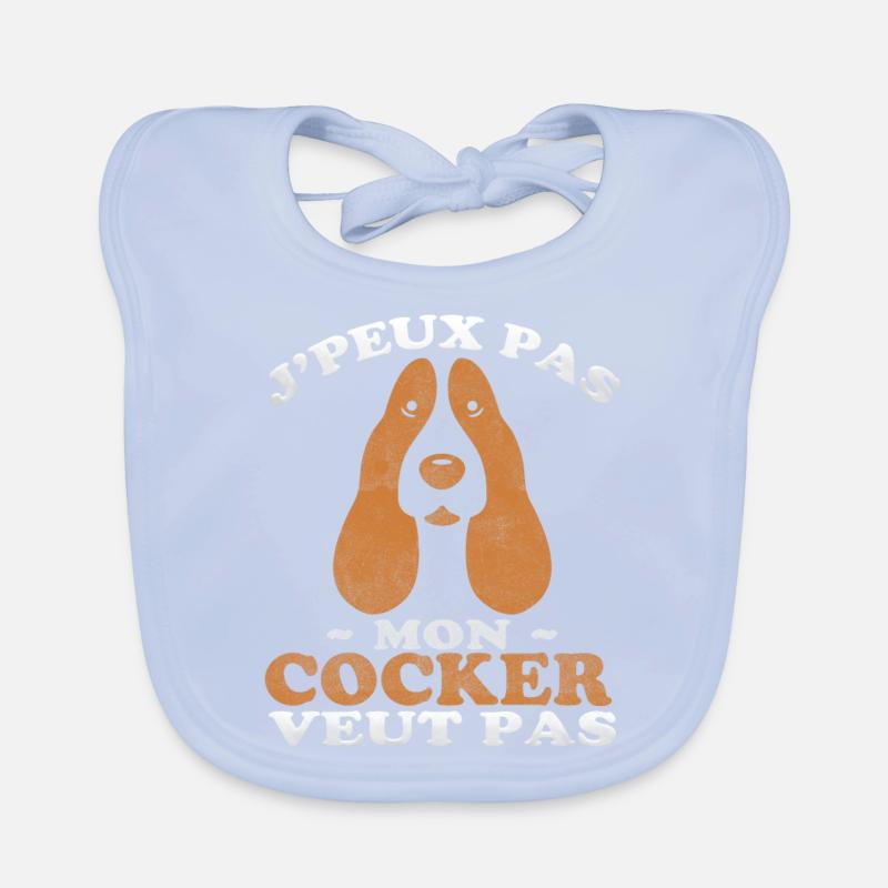 Mon cocker veut pas Bavoir bio Bébé