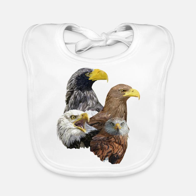 Greifvogel - Baby Bio-Lätzchen - Weiß