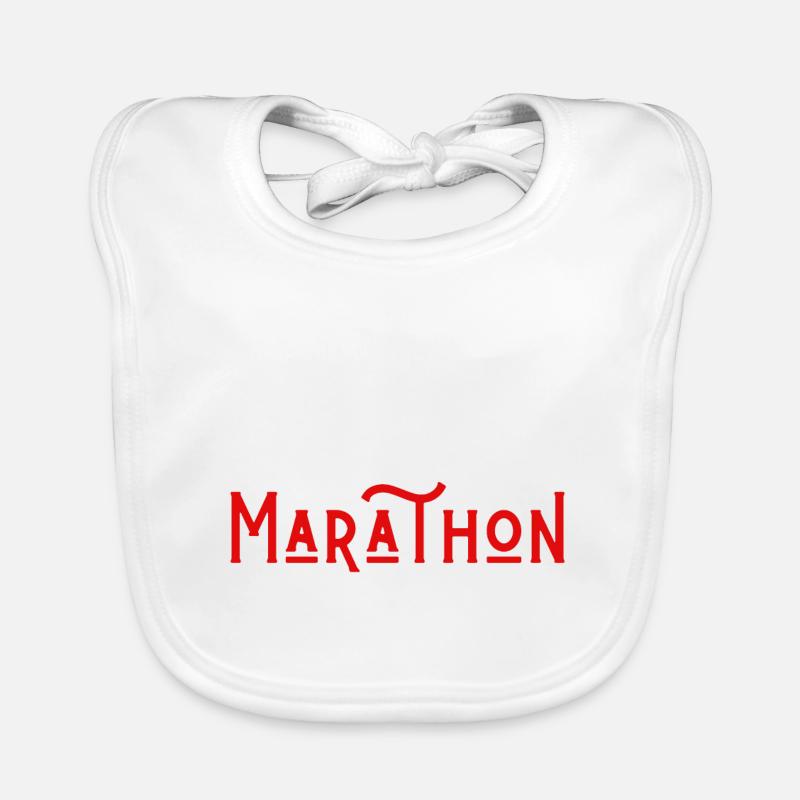pas parfaite marathon Paris humour cadeau - Bavoir bio Bébé - blanc