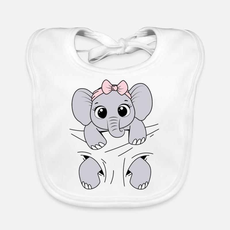 Bébé Éléphant Porter Animal Drôle Bébé Éléphant Bavoir bio Bébé