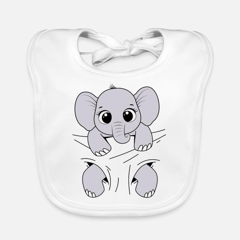 Bébé Éléphant Animal Drôle Porter Bébé Éléphant Bavoir bio Bébé