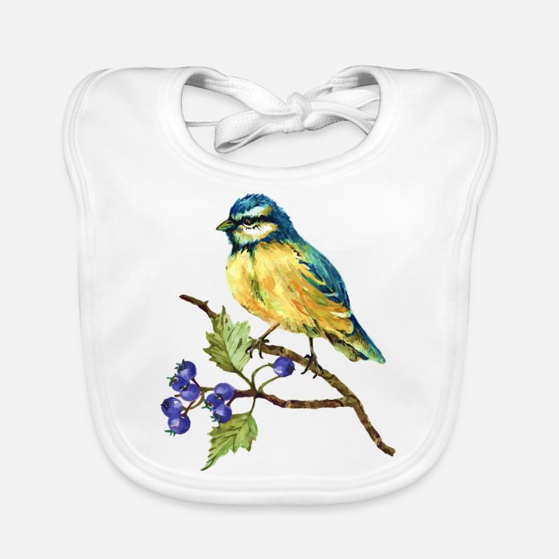 Bunter Vogel Baby Bio-Lätzchen