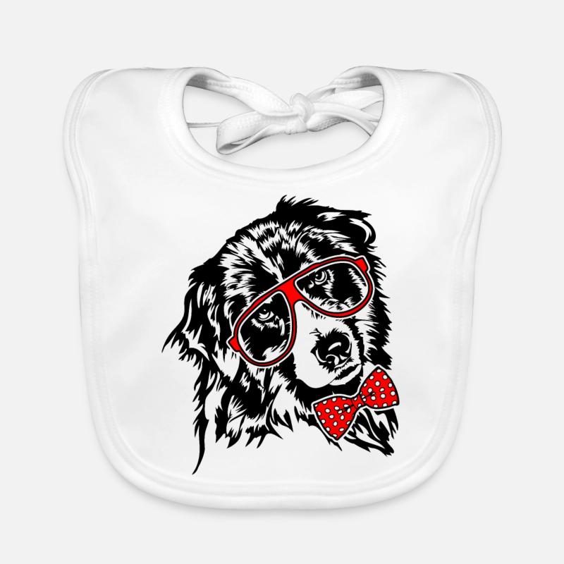 AUSTRALIAN SHEPHERD Brille Hunde Hund Aussie Baby Bio-Lätzchen