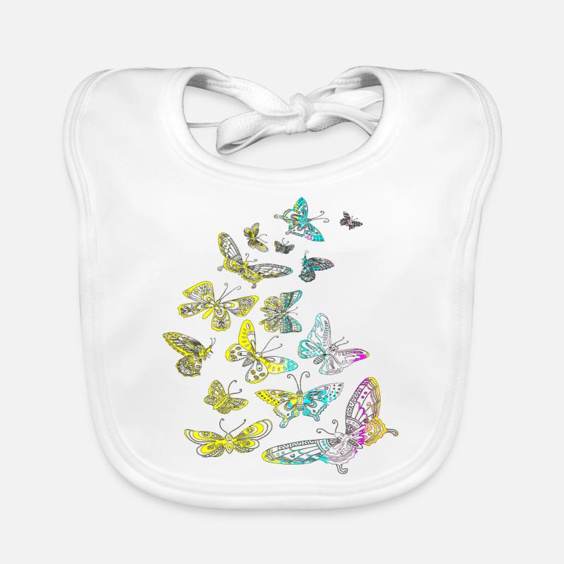 Tatouage de papillon Bavoir bio Bébé
