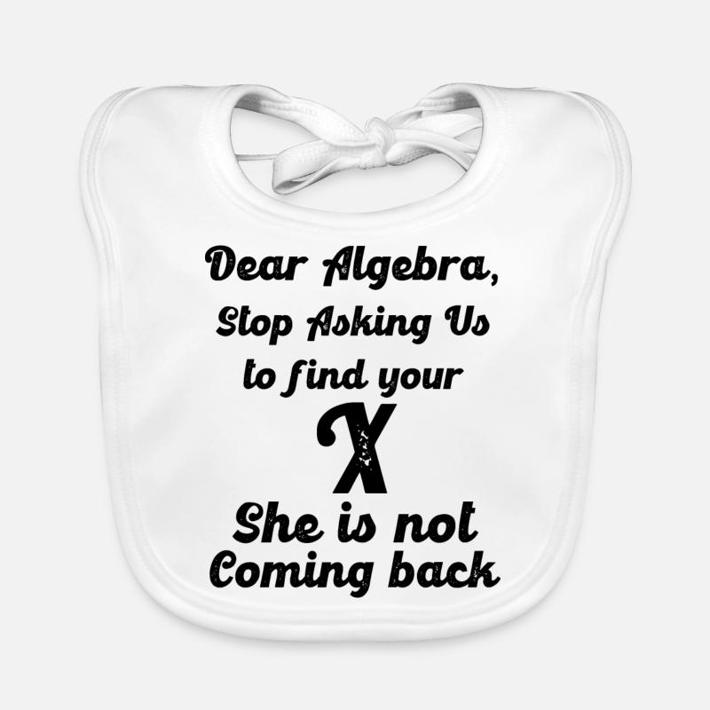 Algebra Find Ex X Funny Organic Baby Bibs