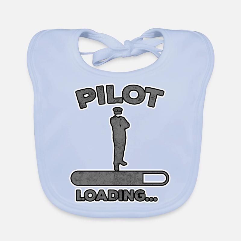 Airplane Pilot Flying Training I Gift Organic Baby Bibs