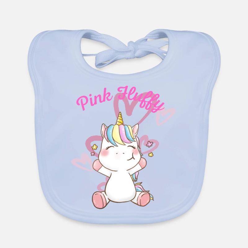Licorne rose moelleuse Bavoir bio Bébé