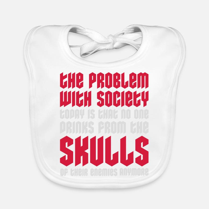 drinks from enemies skulls Organic Baby Bibs