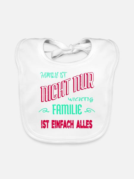 asatru familienwappen weihnachten geschenk witzig - Baby Bio-Lätzchen - Weiß - Vorne