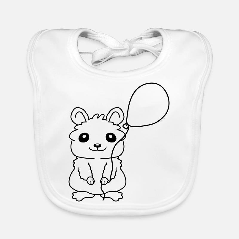 Hamster Luftballon Geschenkidee Comic Baby Bio-Lätzchen