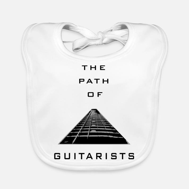 Le parcours des guitaristes - Bavoir bio Bébé - blanc
