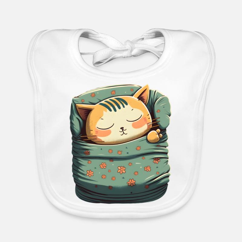 Kawaii Cat Sleep Gift Organic Baby Bibs