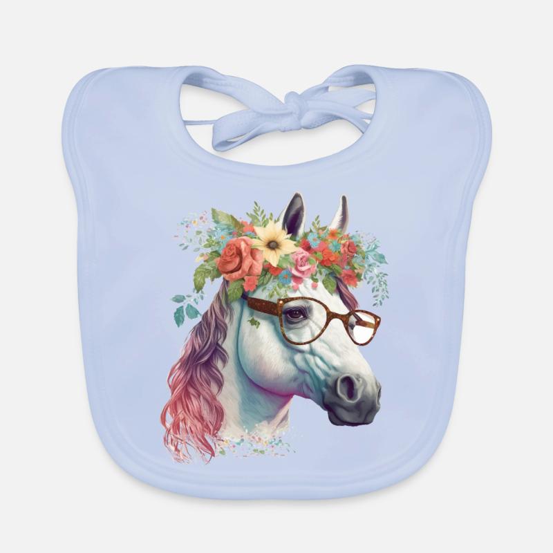 Cheval mignon Bavoir bio Bébé