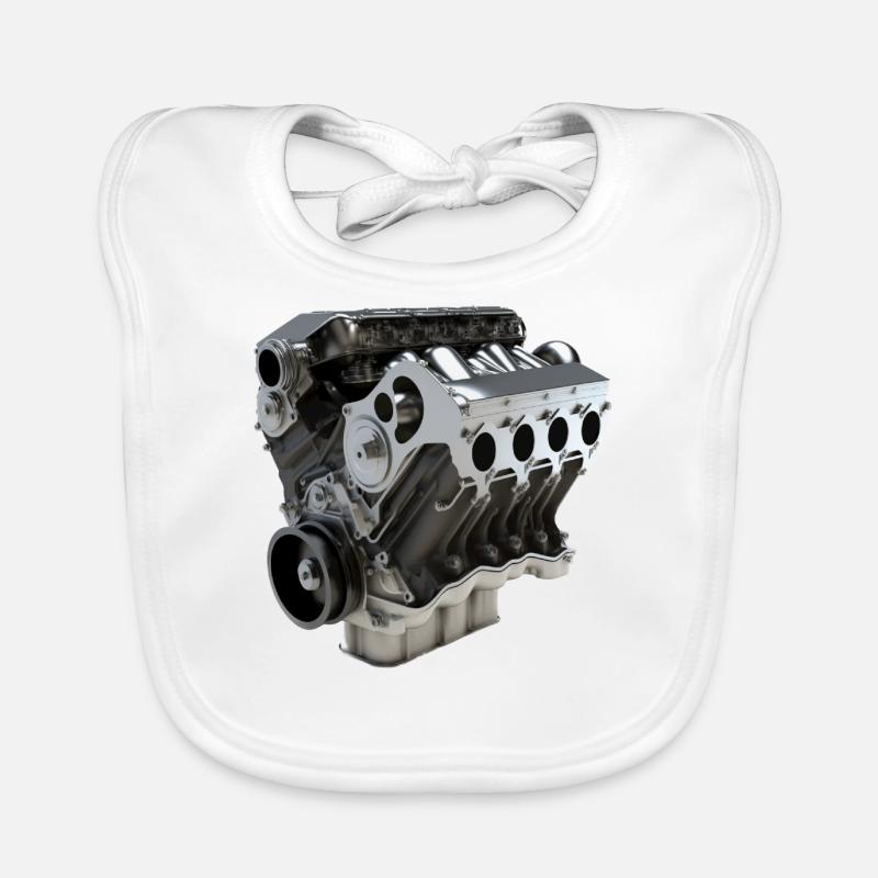Engine Engine Graphics Organic Baby Bibs