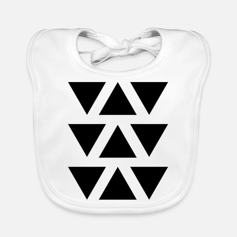Forme géométrique triangle Bavoir bio Bébé