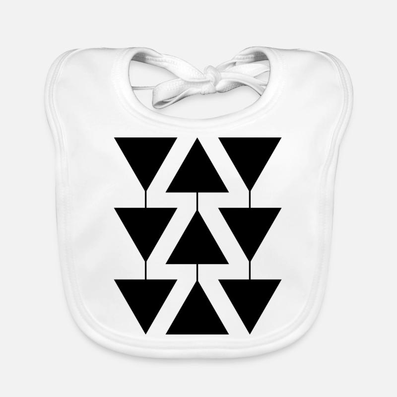 Forme géométrique triangle - Bavoir bio Bébé - blanc