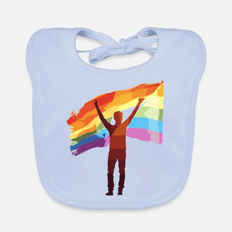 Rainbow : Couleurs de l’amour Bavoir bio Bébé