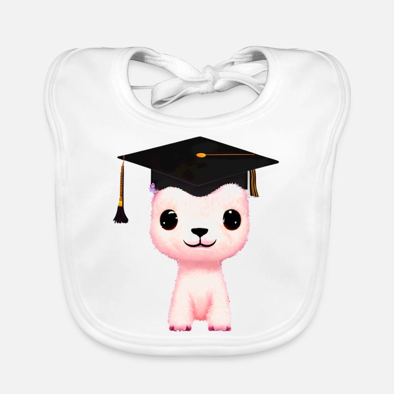 Bachelor School Leaving Certificate Alpaca Studies Graduate Organic Baby Bibs