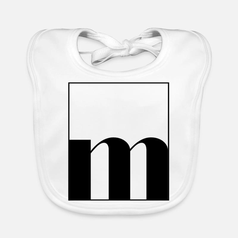 Lettre alphabet m Bavoir bio Bébé