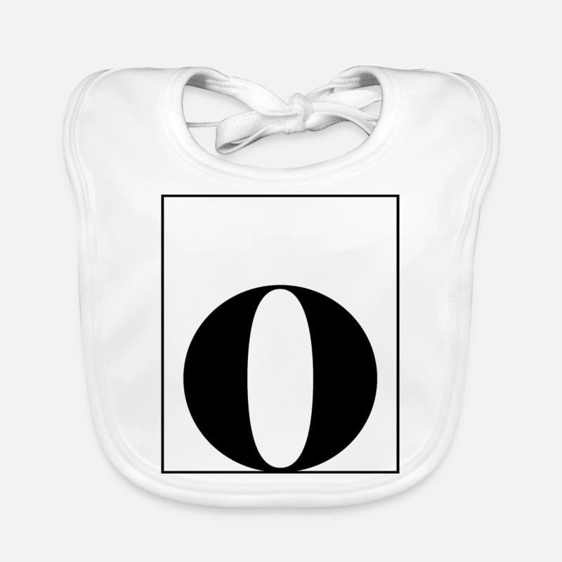 Buchstaben-Alphabet o Baby Bio-Lätzchen