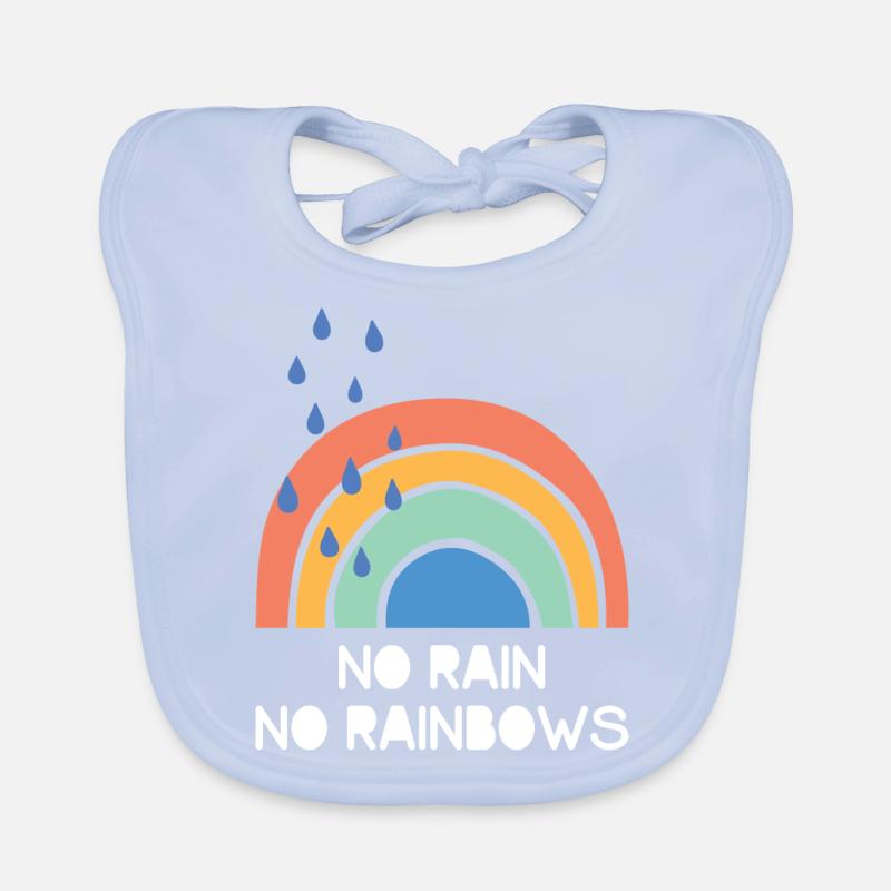 No Rain No Rainbows Organic Baby Bibs