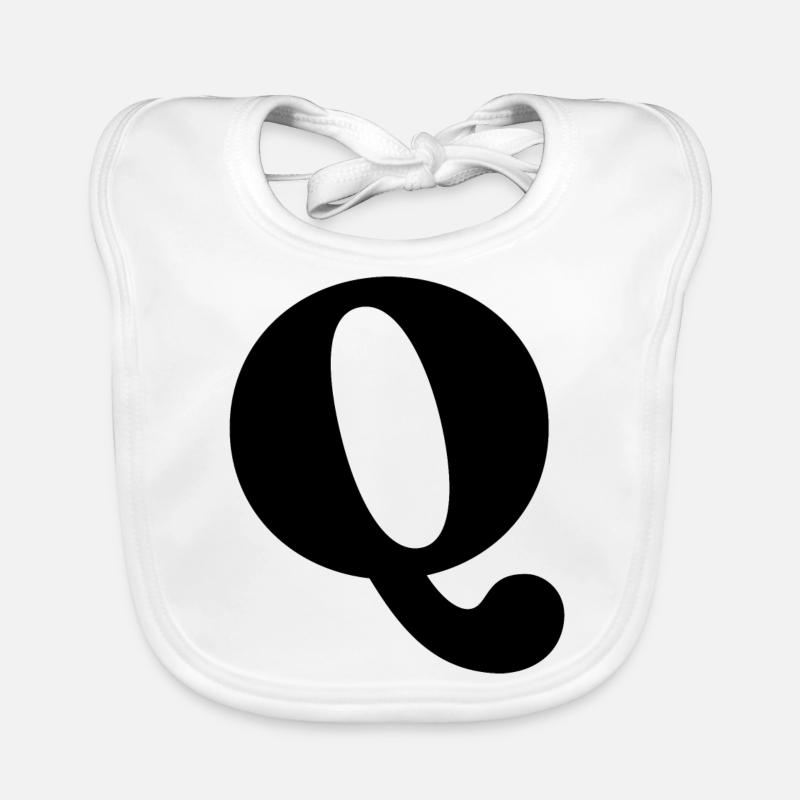 Letter Q Organic Baby Bibs