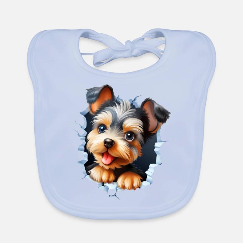 Suesser Yorkshire Terrier Bavoir bio Bébé