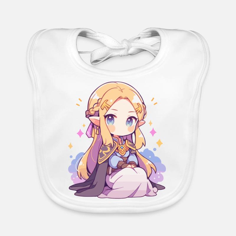 Princesse Chibi mignonne - Conception de conte de fées mignon Bavoir bio Bébé