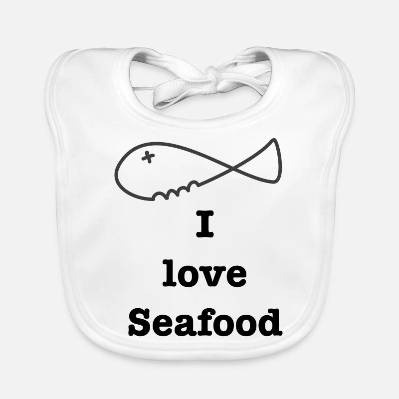 I love Seafood 2 Organic Baby Bibs