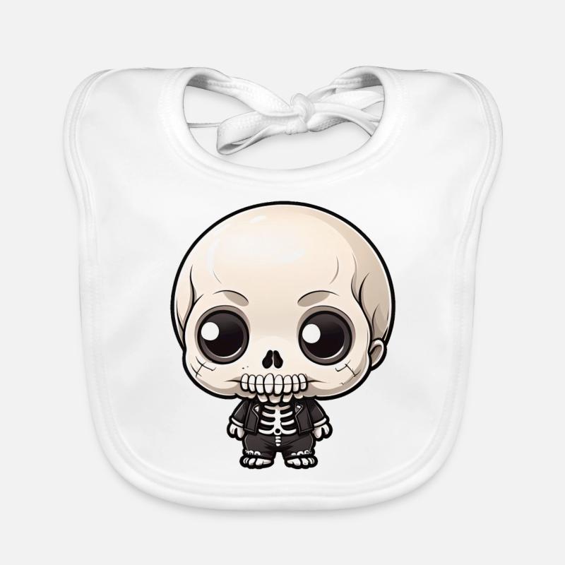 Halloween - Little Cute Skeleton Organic Baby Bibs