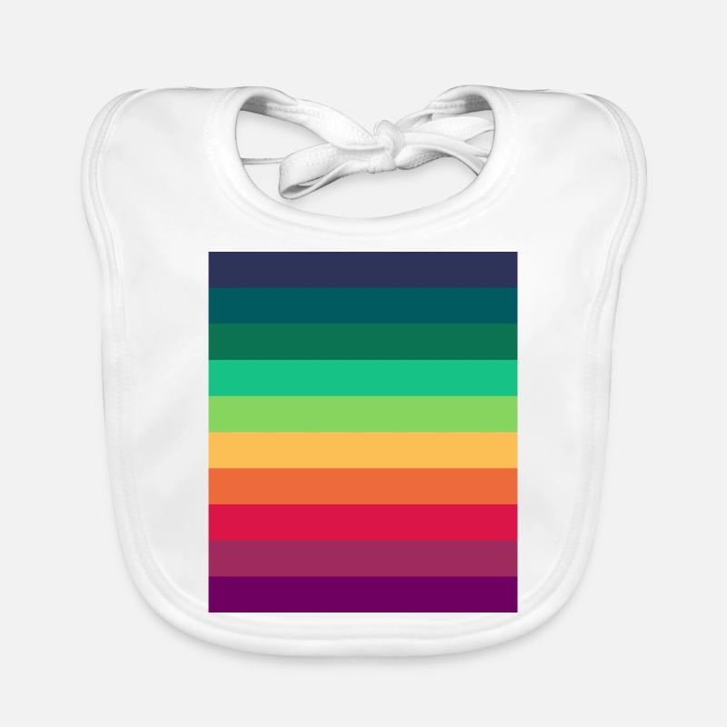 Regenbogen Fläche Baby Bio-Lätzchen