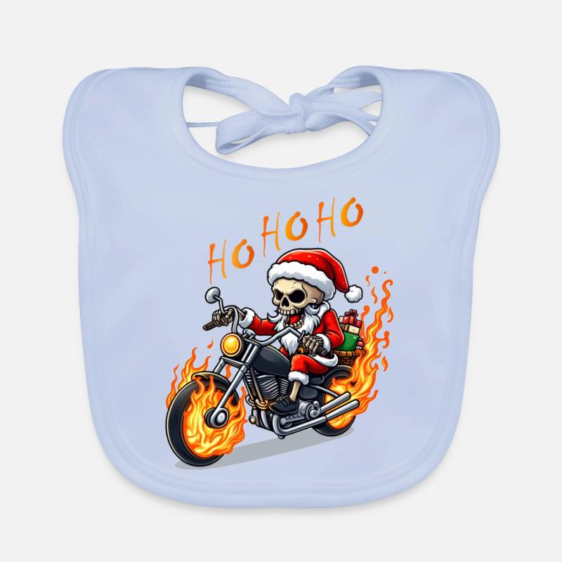 Evil Skeleton Santa Baby Bio-Lätzchen
