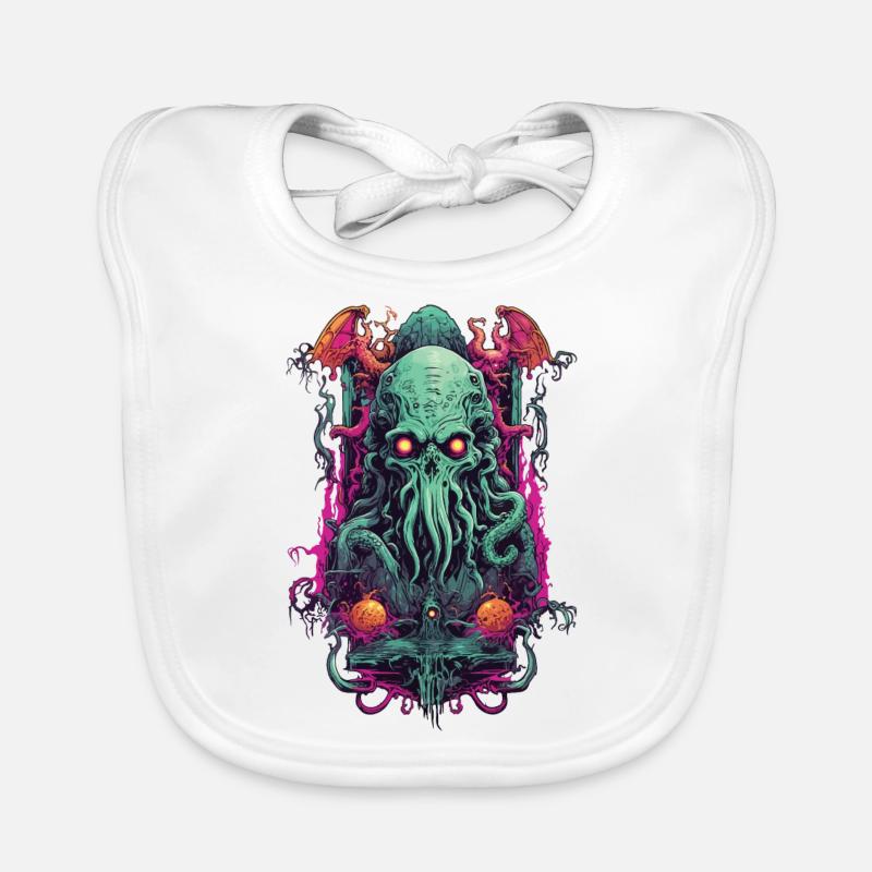 Gothic Cthulhu Dämon Halloween Monster Design Baby Bio-Lätzchen