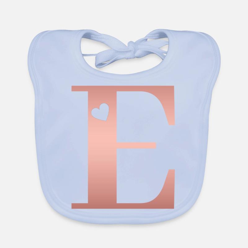 lettre e rose gold Bavoir bio Bébé