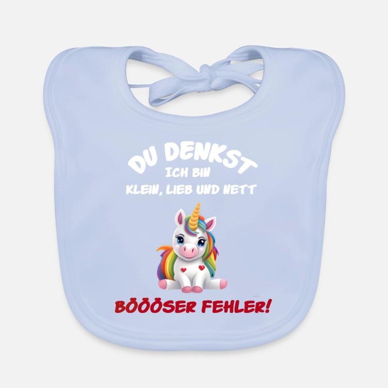 Einhorn - Böser Fehler Baby Bio-Lätzchen